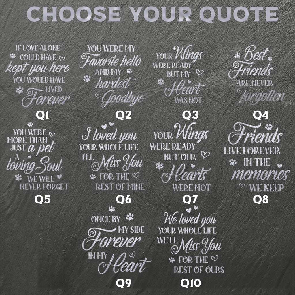 Personalized Engraved Pet Memorial Garden Stone