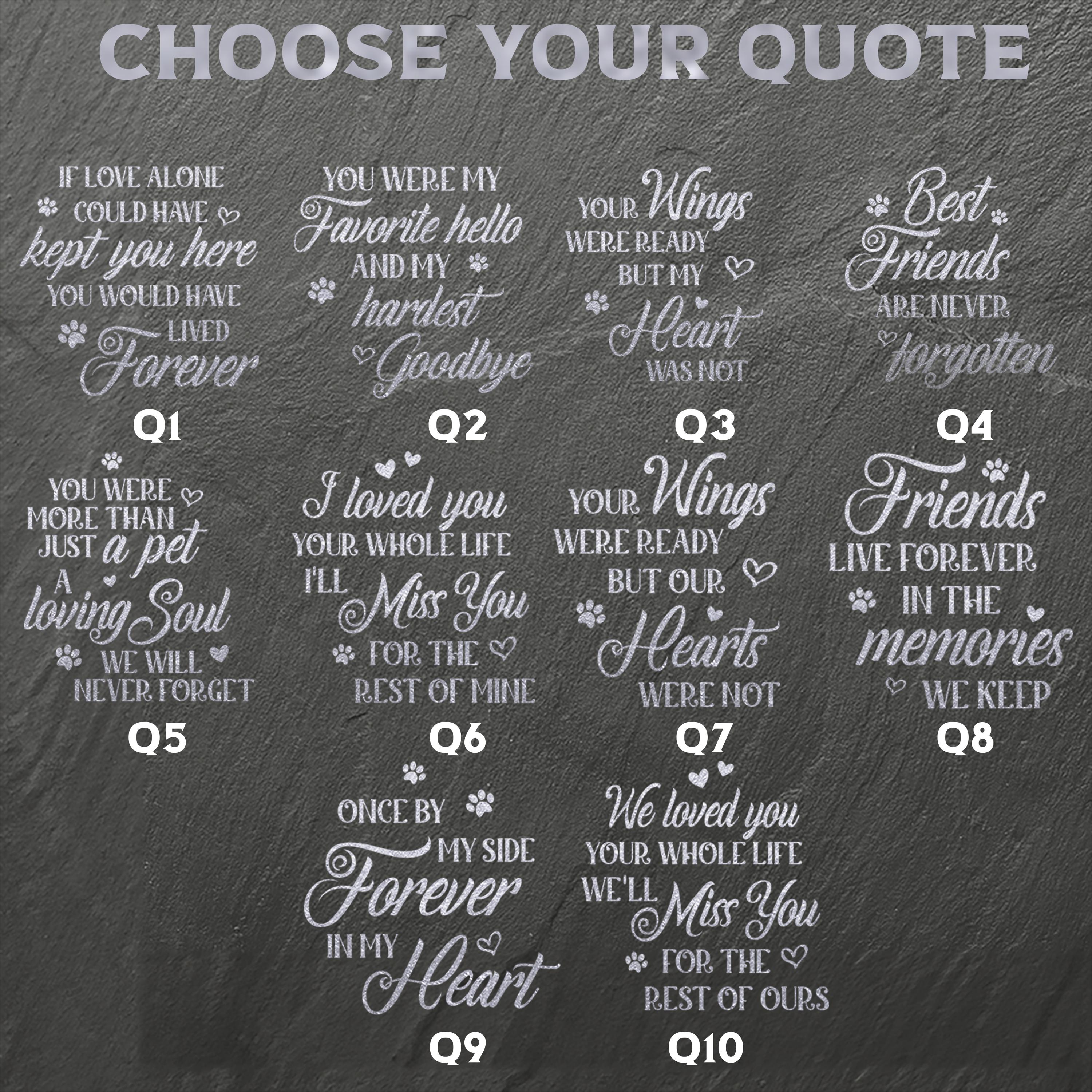 Personalized Engraved Pet Memorial Garden Stone