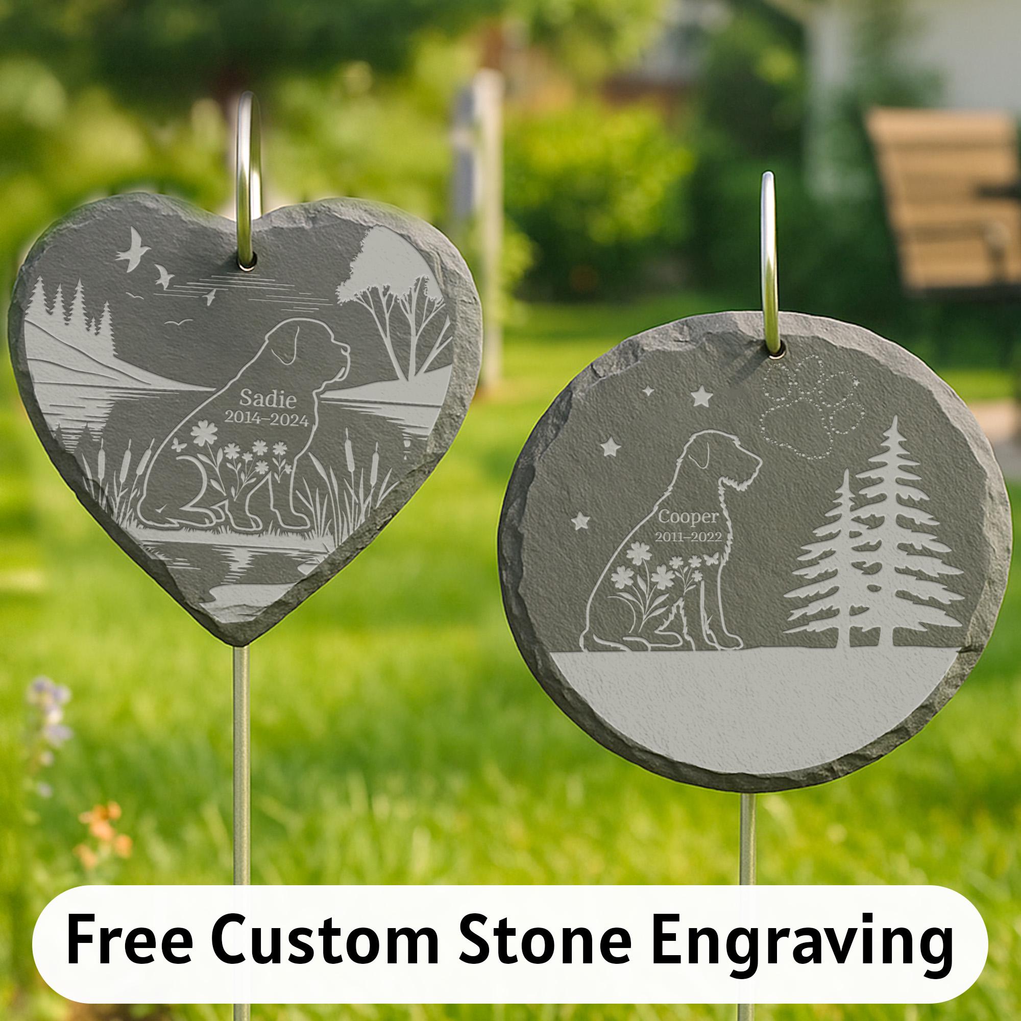 Personalized Engraved Memorial Stone for Pet Loss